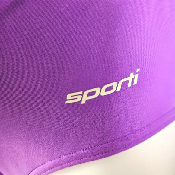 Sporti Womens Poly Pro Tie Back One Piece Swimsuit Size 34 Purple Pool Beach - Picture 8 of 11